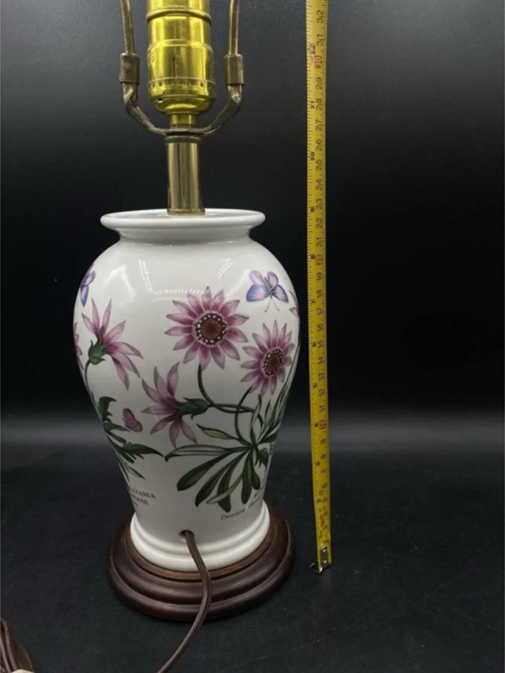 Portmeirion Botanic Garden Lamp Base Gazania Ringens Butterfly Treasure Flower